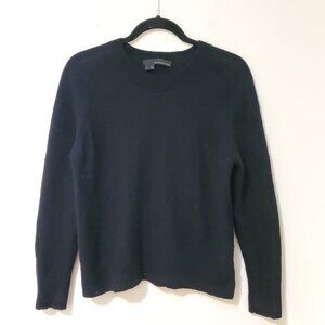 360 Cashmere Black Crewneck Cashmere Sweater